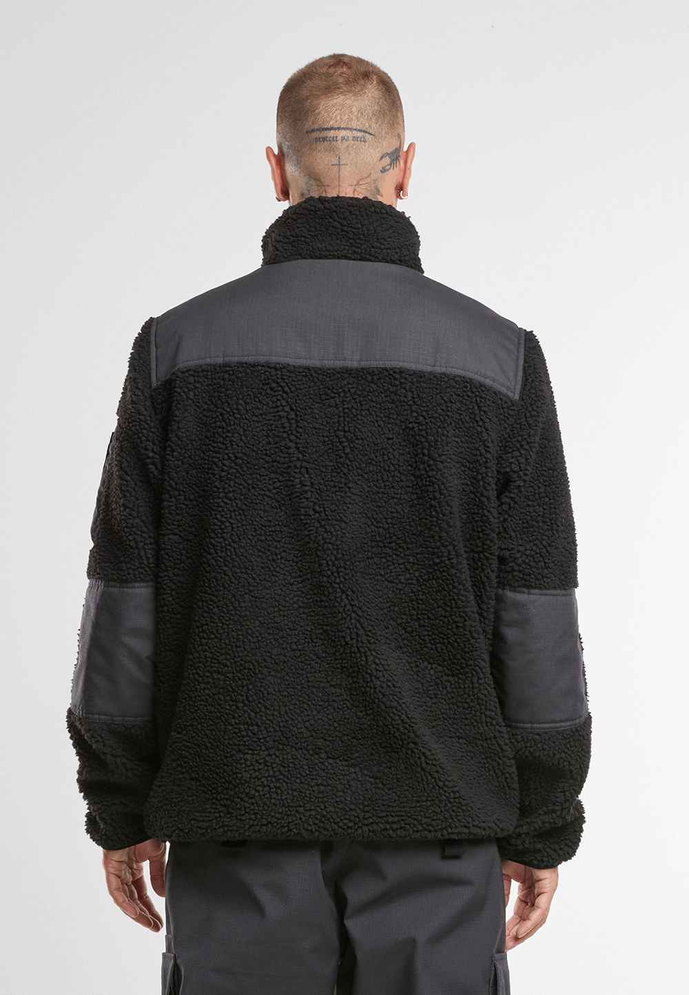 Brandit Ramble pánska bunda flísová Teddyfleece, čierna