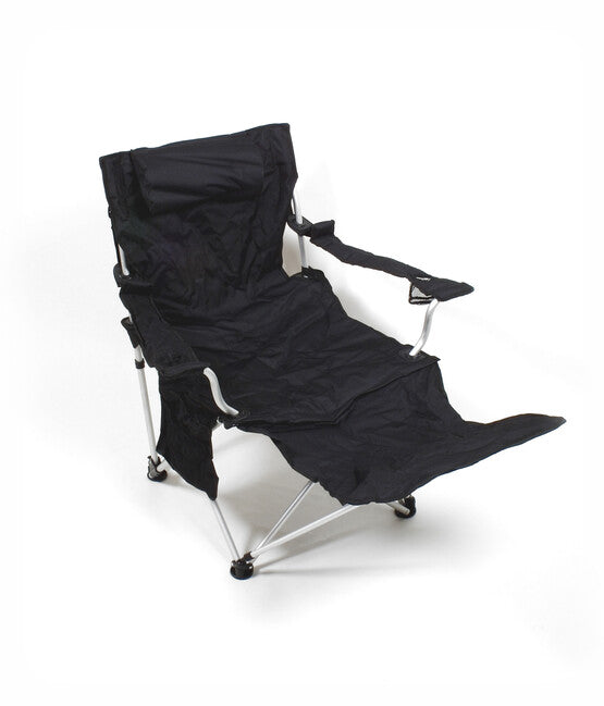 BasicNature Luxus Πτυσσόμενη Καρέκλα Camping, Μαύρο