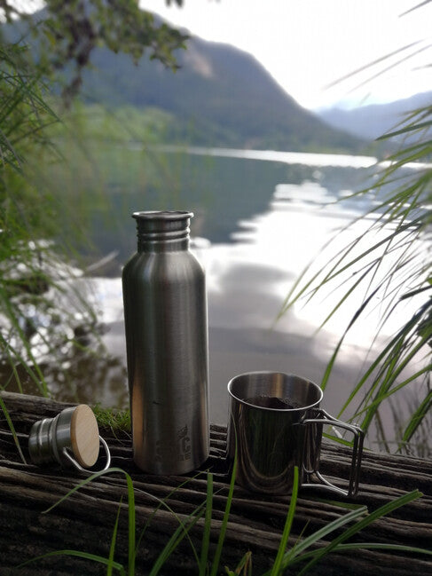 BasicNature Space Safer Mini Stainless Steel Mug 0.35L Folding Handle