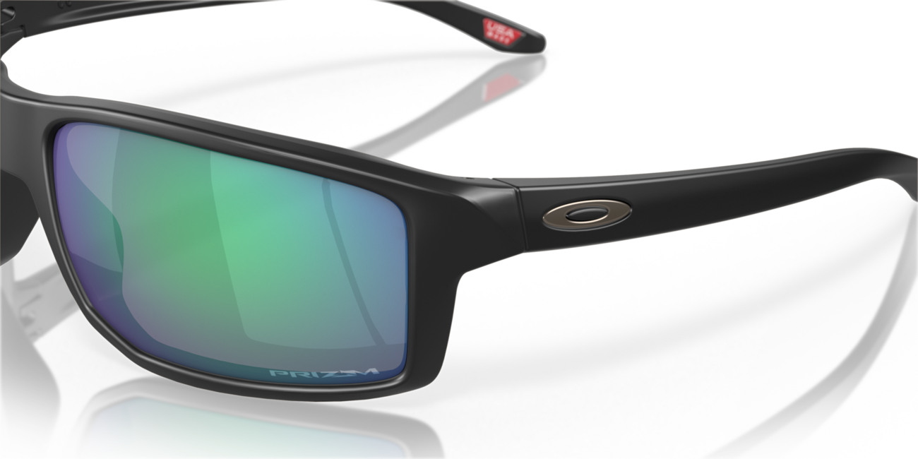 Oakley GIBSTON Sunglasses, Matte Black Frame, Prizm Jade Lenses, 61
