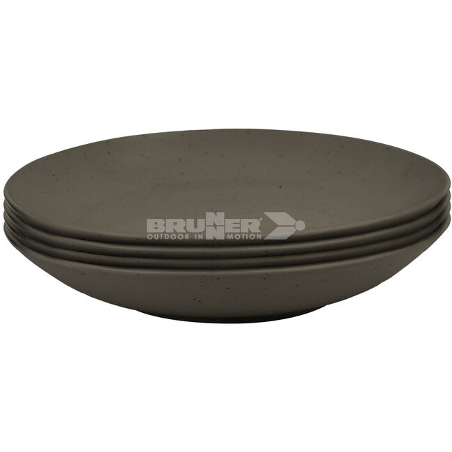 Brunner Lunch Box Pla Camping Dinnerware Set, Brown