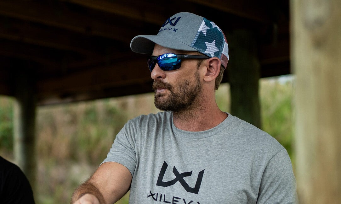 Wiley X Prime Captivate Sunglasses, Polarized Blue Mirror, Gloss Crystal Grey