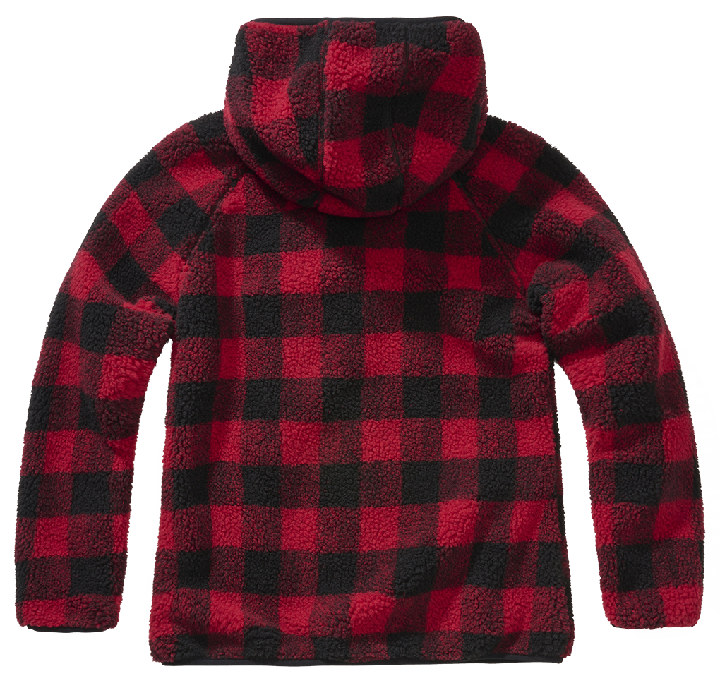 Brandit Teddy dámska bunda flísová, Red/black