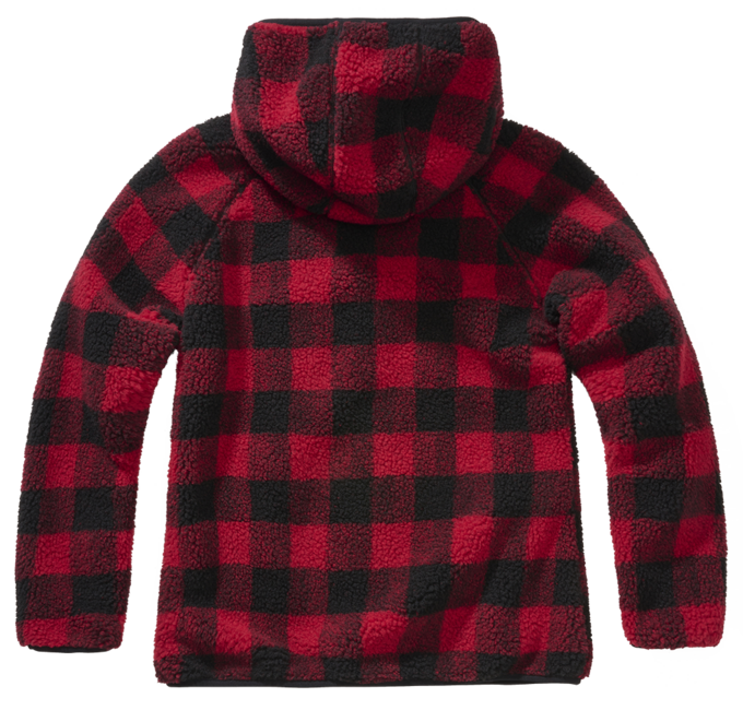 Brandit Teddy damen-Fleecejacke, red/black