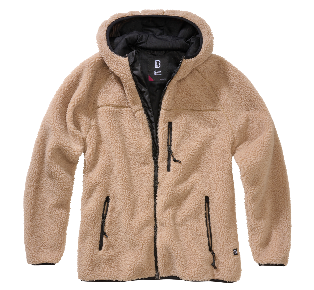 Brandit Teddy dámska bunda flísová, camel