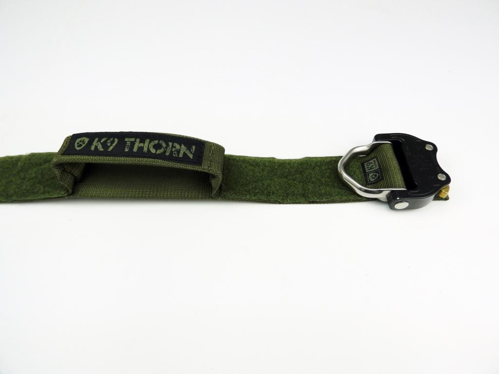 K9 Thorn Cobra-Echo obojok 38 mm s rukoväťou, olivový