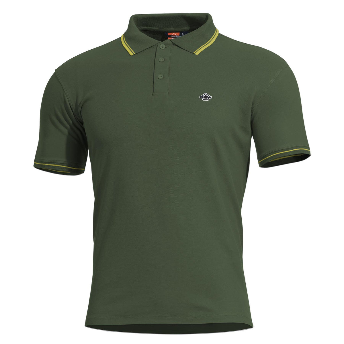 Pentagon Poloshirt Aniketos Stripes, grün