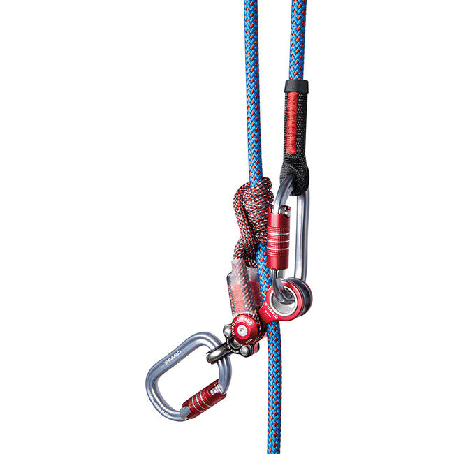 Camp Gyro Lanyard Single positionierungsstamm mit gyro-drehscheibe und hilfszugrolle für baumpfleger und professionelle retter + 2 × 2125 3,5 m