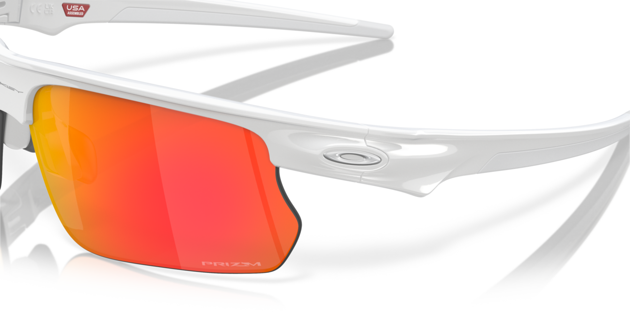 Oakley BISPHAERA Sunglasses 68, Polished White Frame, Prizm Ruby Lens