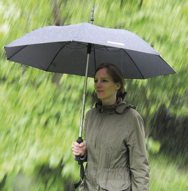 EuroSchirm Komperdell Combined Trekking Pole with Umbrella, Black
