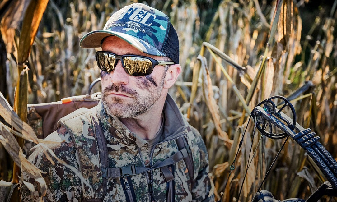 Wiley X Jackal Sunglasses, Captivate Tungsten Mirror, Matte Black/Tan