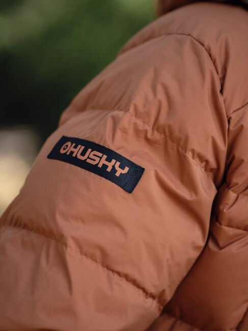 HUSKY Durra men's down jacket, brown/khaki