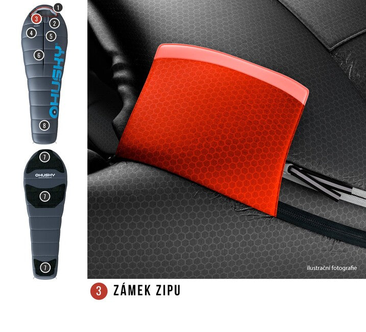 HUSKY Anapurna Γυναικείος Υπνόσακος -28°C, μπορντό