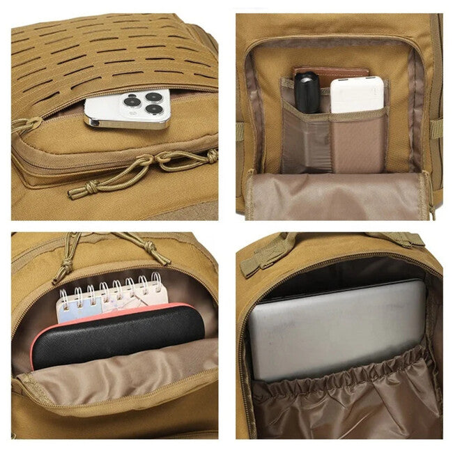 DRAGOWA Molle Camping Bag, Black