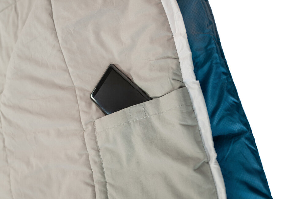 Grüezi-Bag Cotton Comfort Grueezi Schlafsack tief kornblumenblau rechts