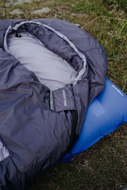 HUSKY Dinis Ladies Damen-Daunen-Dreijahreszeiten-Schlafsack -10, blau/rosa