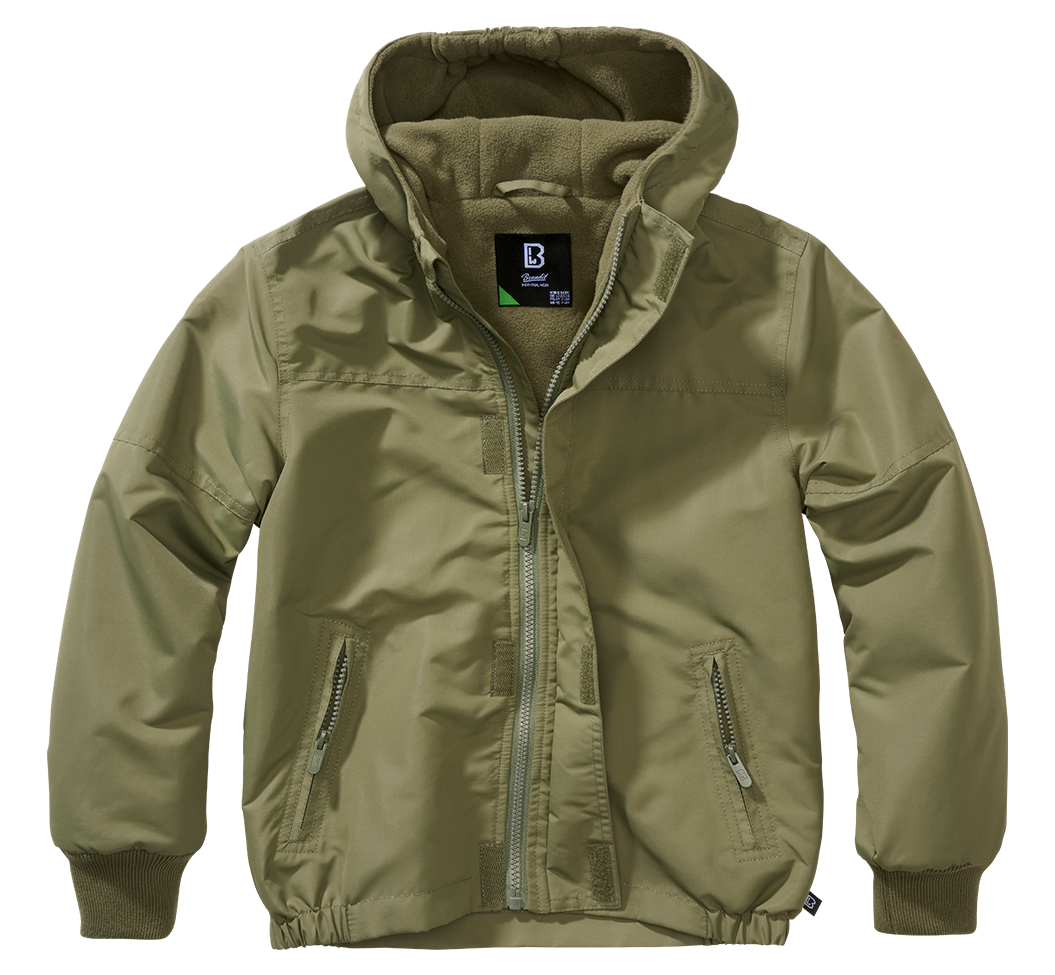 Brandit Windbreaker detská frontzip bunda, olivová