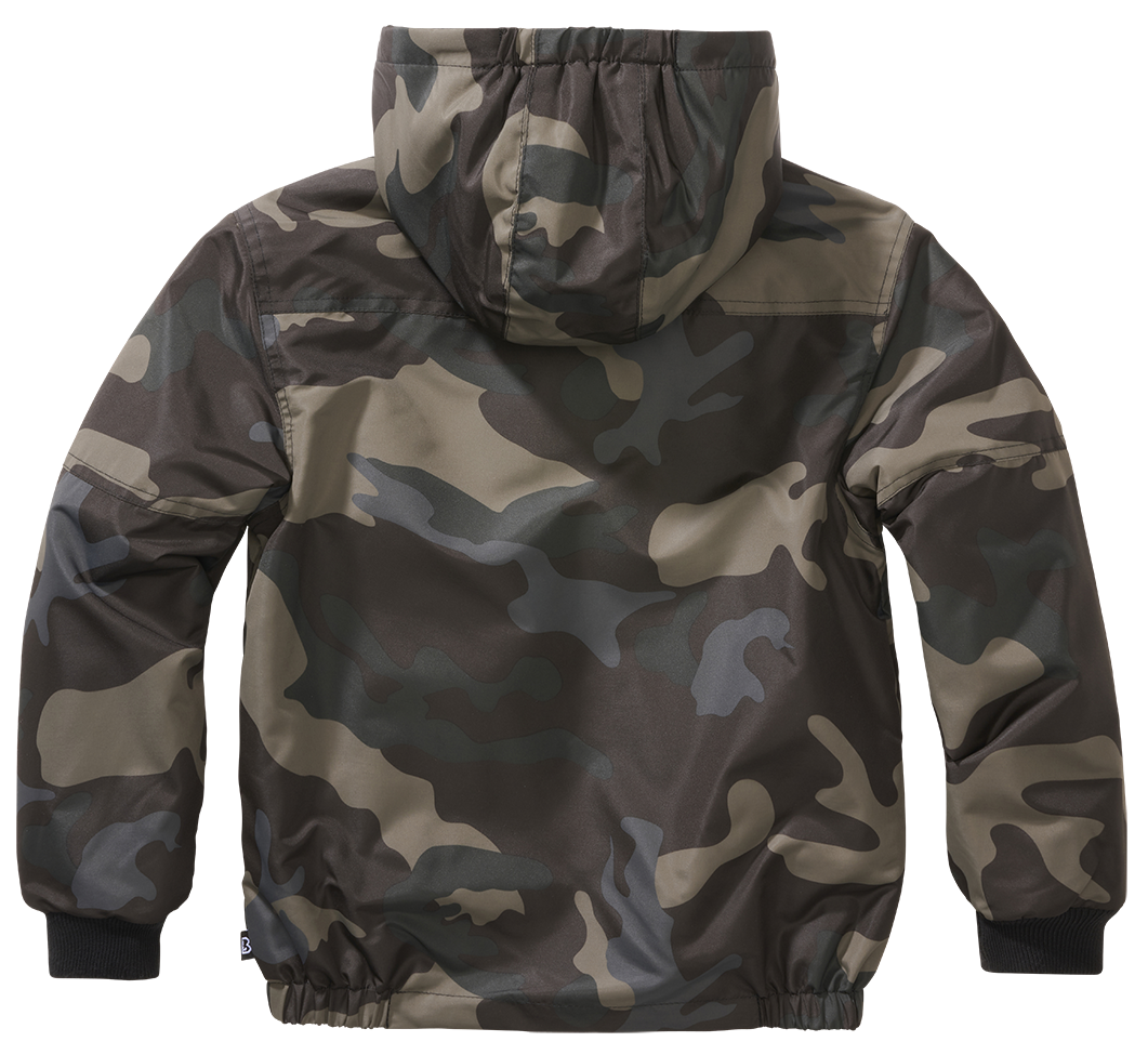 Brandit Windbreaker Frontzip detská bunda, Darkcamo