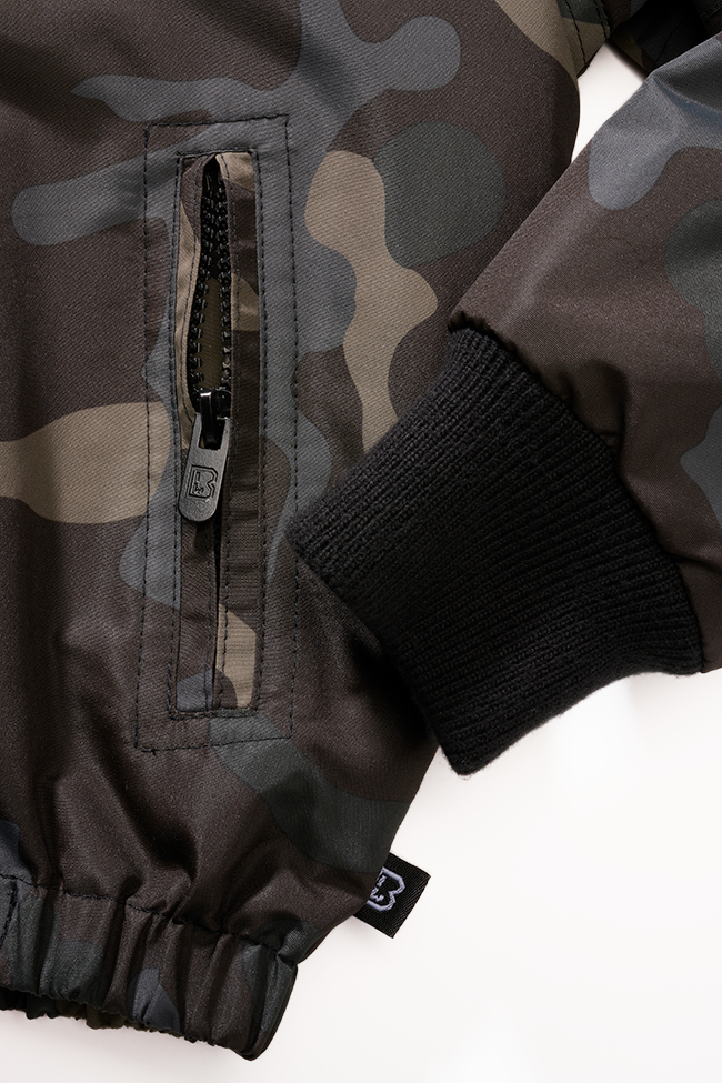 Brandit Windbreaker Frontzip detská bunda, Darkcamo