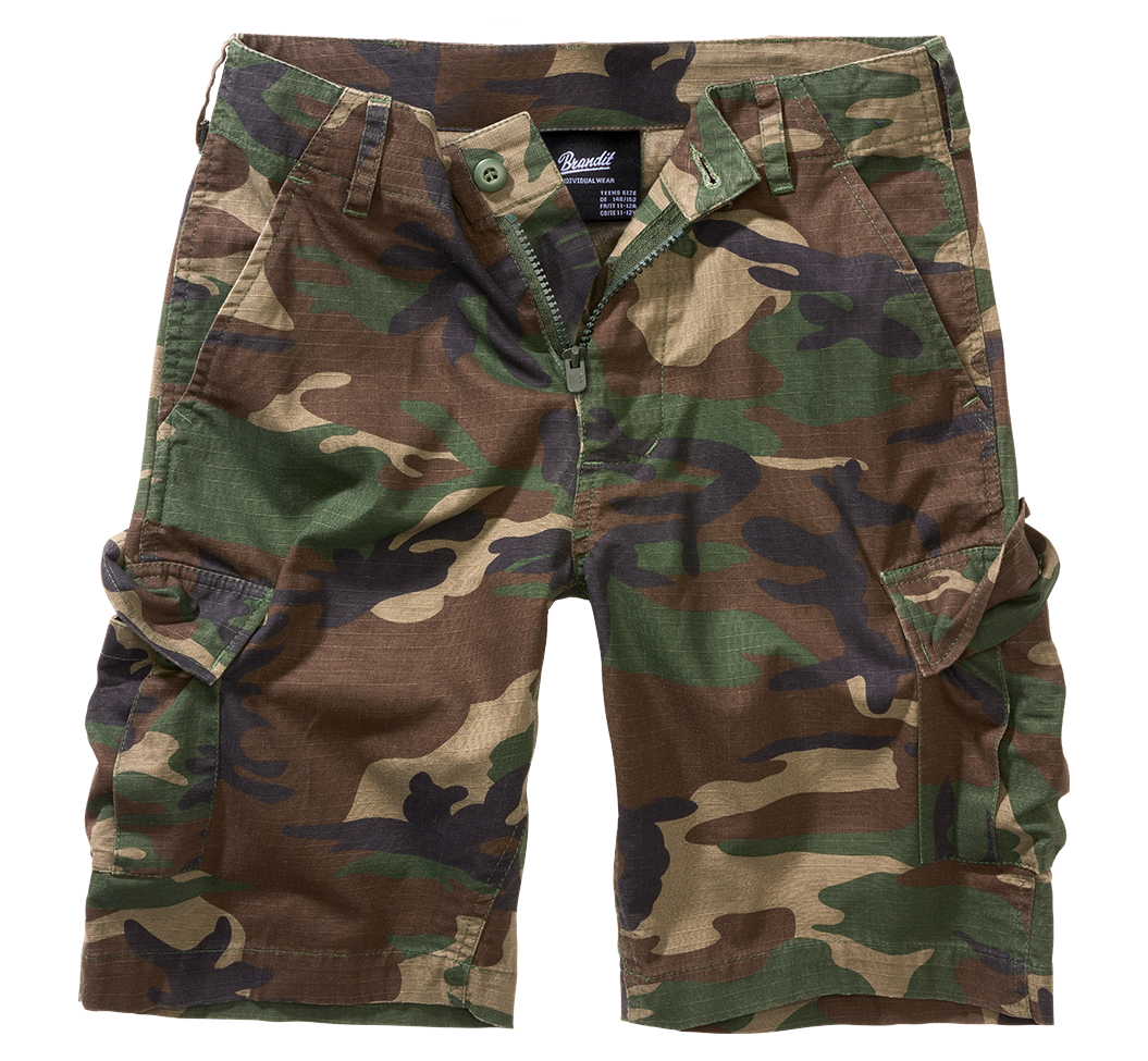 Brandit BDU Ripstop detské kraťasy, woodland