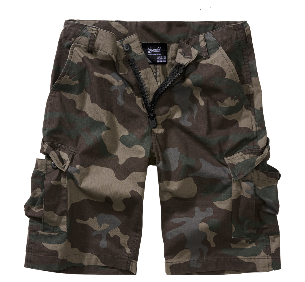 Brandit BDU Ripstop detské kraťasy, darkcamo