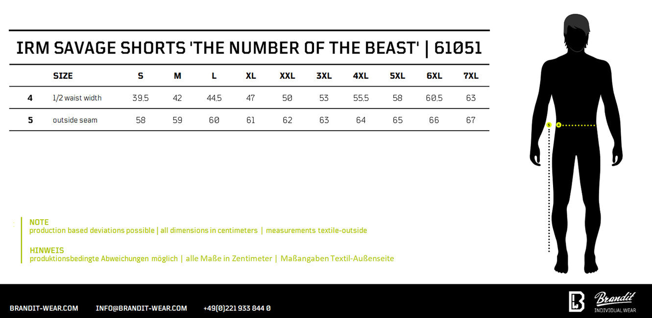 Brandit Iron Maiden The Number of The Beast Σορτς Savage, darkcamo