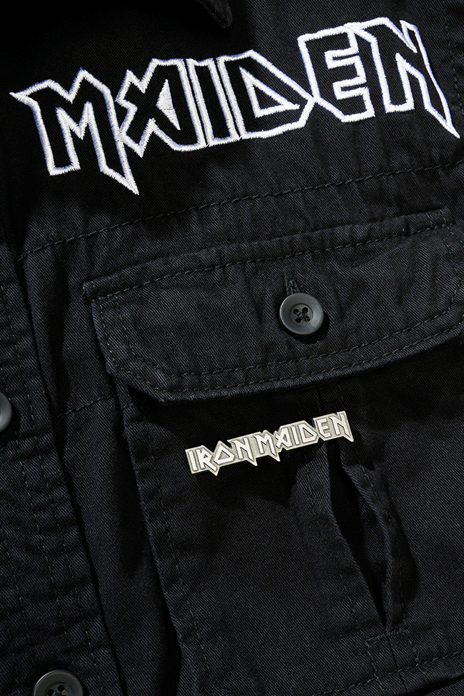 Brandit Iron Maiden Eddy košeľa s dlhými rukávmi Vintage, čierna