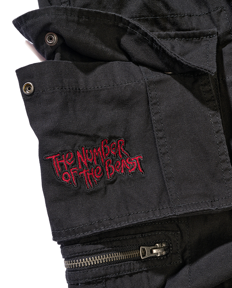 Brandit Iron Maiden The Number of The Beast kraťasy Savage black edition, čierna
