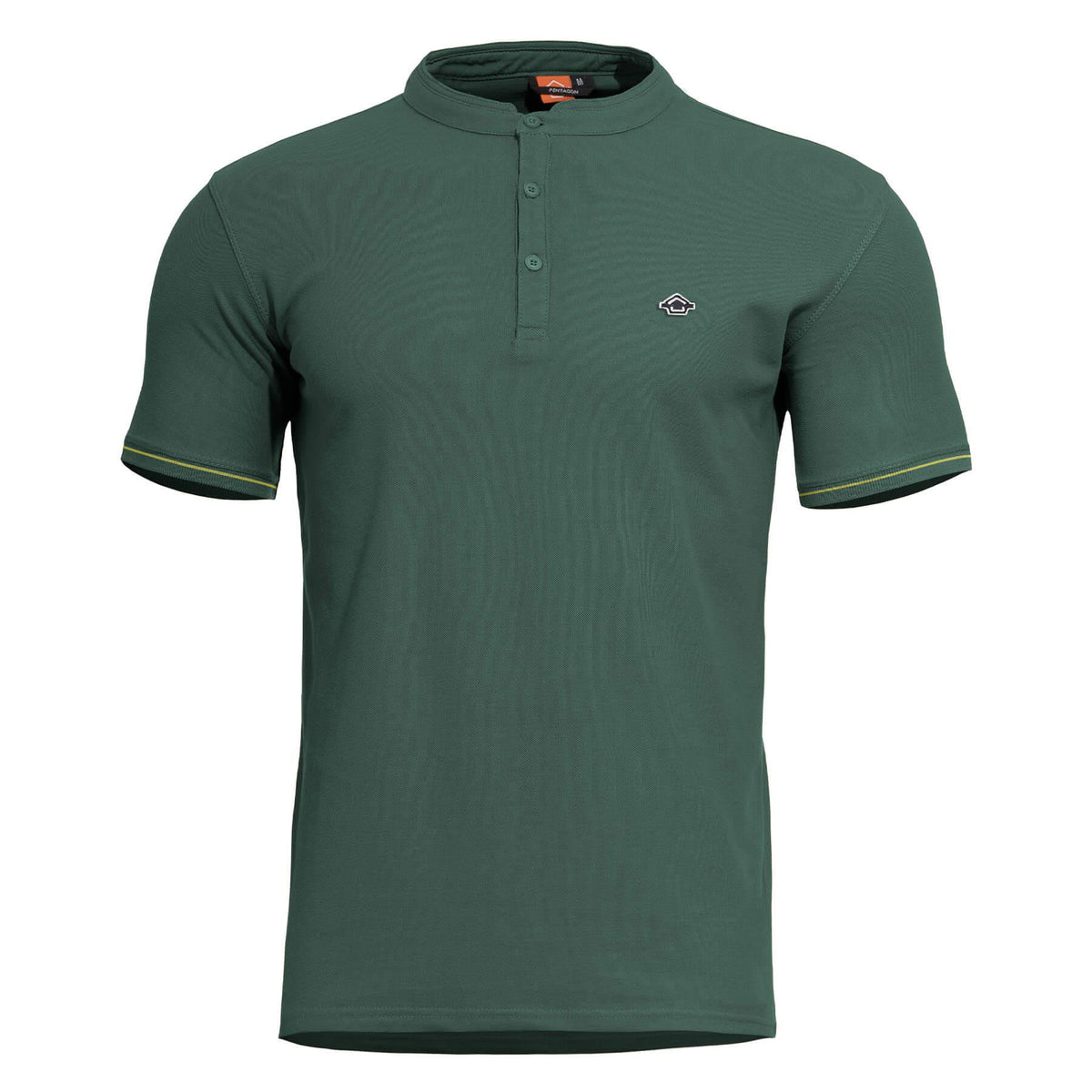 Pentagon Levantes Henley majica z gumbami, springbok zelena