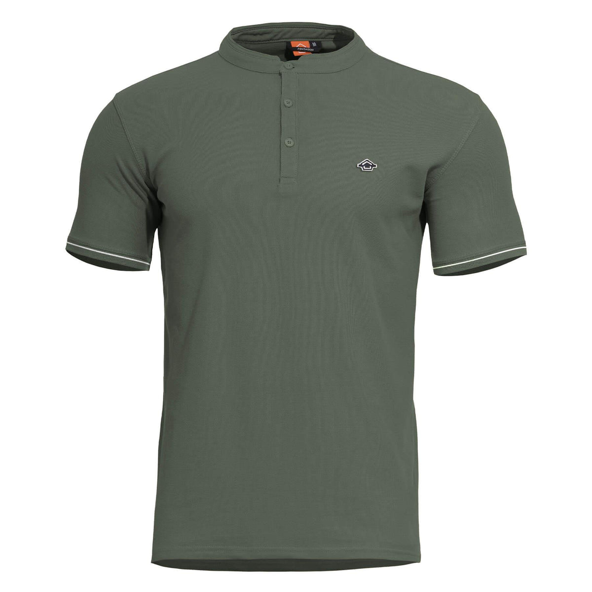 Pentagon Levantes Henley Stripes Μπλουζάκι, Camo Green
