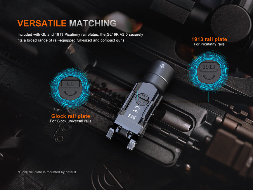 Fenix GL19R V2.0 wiederaufladbare Waffen-taschenlampe