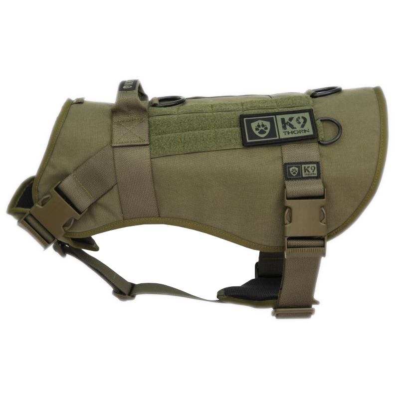 K9 Thorn postroj s reflexným prvkom Echo, olivová, M