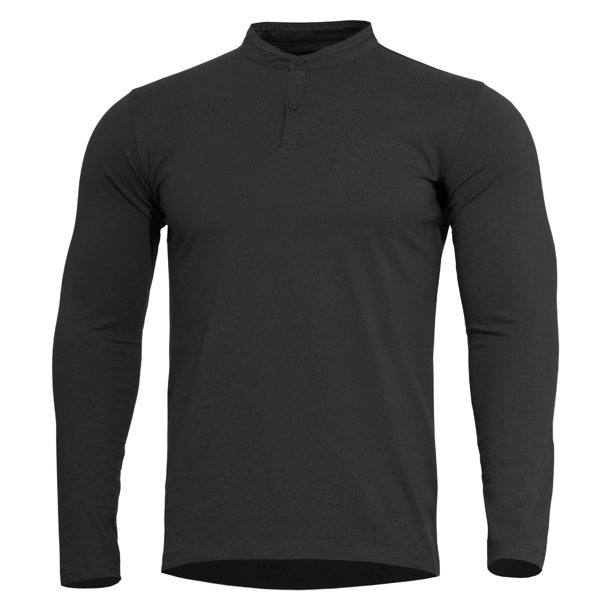 Pentagon T-Shirt Langarm Romeo Henley 2.0, schwarz