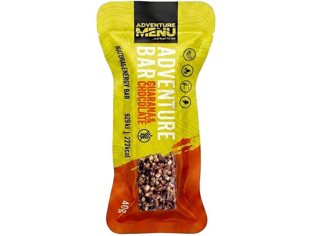 Adventure Menu Adventure Bar energetická tyčinka, guarana a čokoláda, 40 g