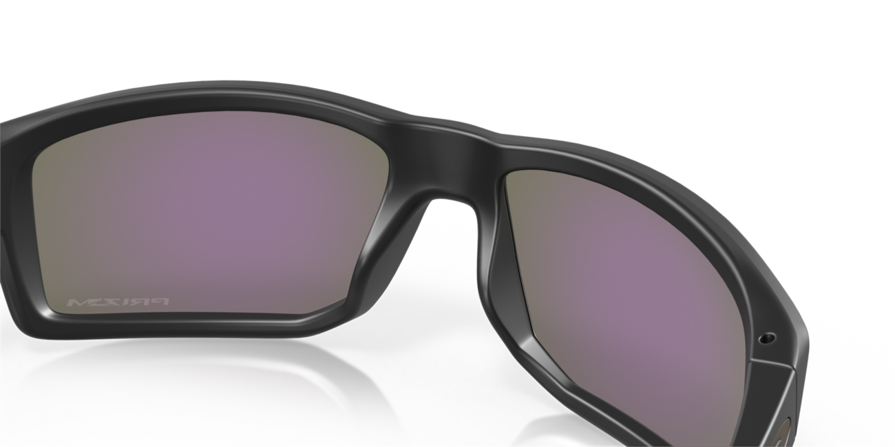 Oakley GIBSTON Sunglasses, Matte Black Frame, Prizm Jade Lenses, 61