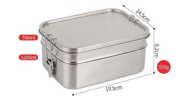 Origin Outdoors Deluxe Double Box Stainless Steel 1.9l