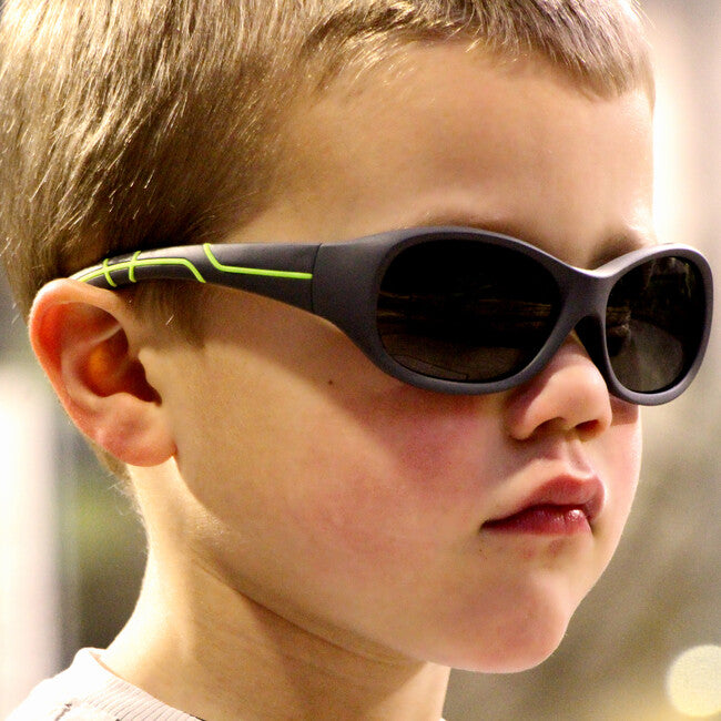 ActiveSol Kids @school sports Children's Polarized Sunglasses, Grey/Green