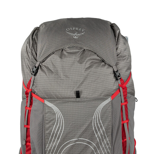 Osprey Eja Pro 55 Backpack, Dark Grey/Poinsettia Red