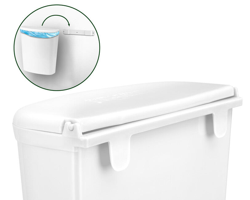 Brunner Trash Bin, White