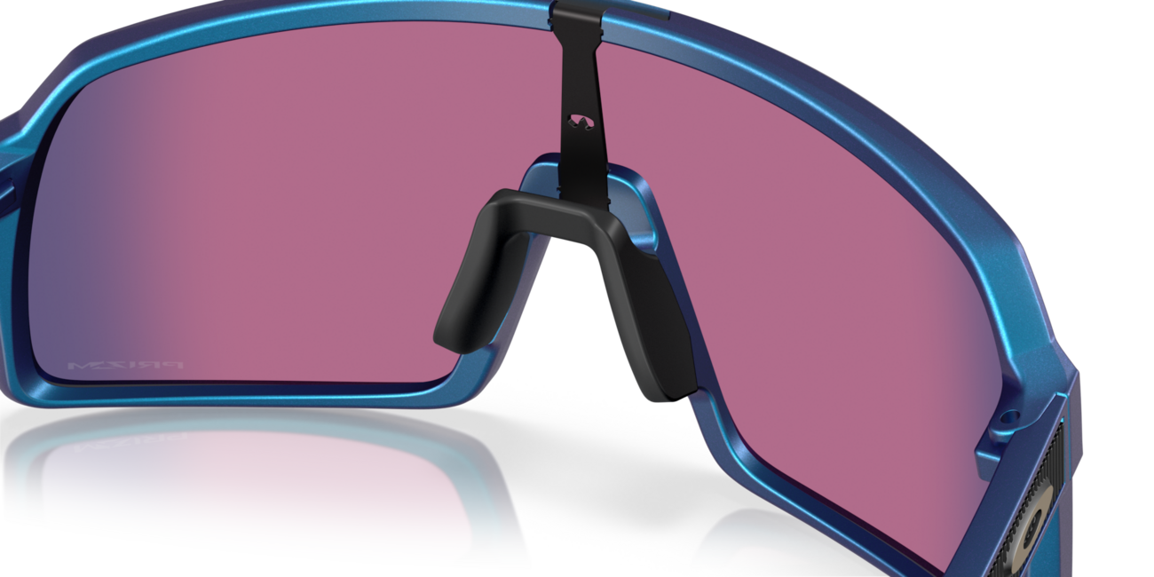 Oakley Sutro Sunglasses, Matte Cyan/Blue Colorshift Frame, Prizm Road Steel Lenses