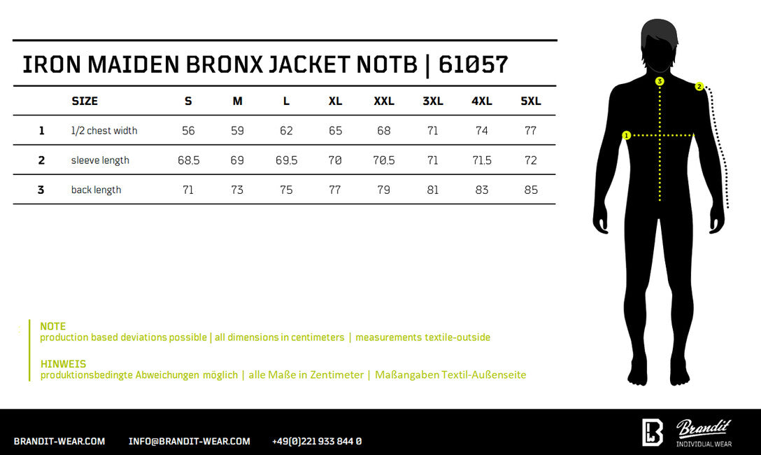 Brandit Iron Maiden Bronx Jacket, Black