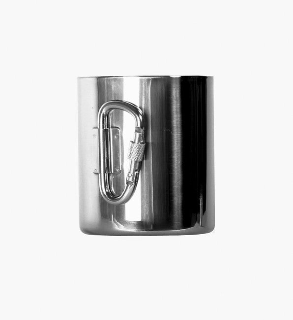 BasicNature Space Safer Thermo Κούπα Ανοξείδωτης Χάλυβα με Καραμπίνερ, 0,33 l