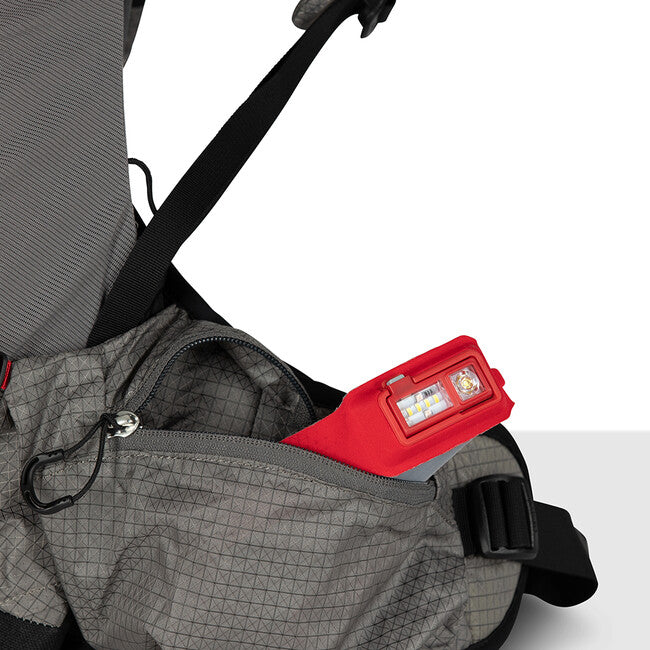 Osprey Eja Pro 55 Backpack, Dark Grey/Poinsettia Red