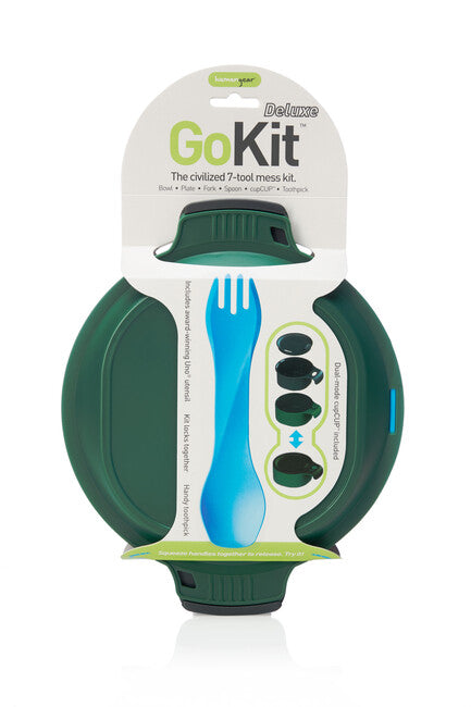 Humangear GoKit Lunch Container, Charcoal-Green Deluxe