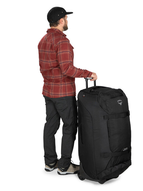 OSPREY Shuttle 130 Travel Rolling Bag, Black