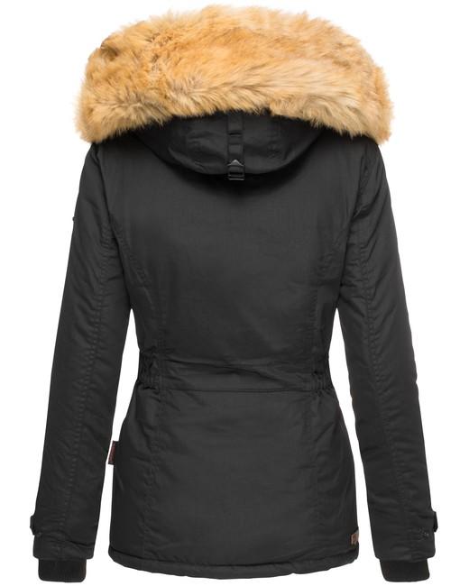 Navahoo Laura damen Winterjacke mit Kapuze, anthrazit