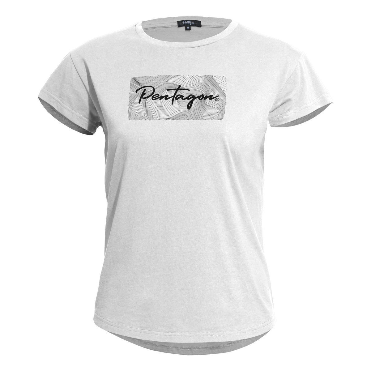 Pentagon Whisper Contour Damen Kurzarm-T-Shirt, weiß