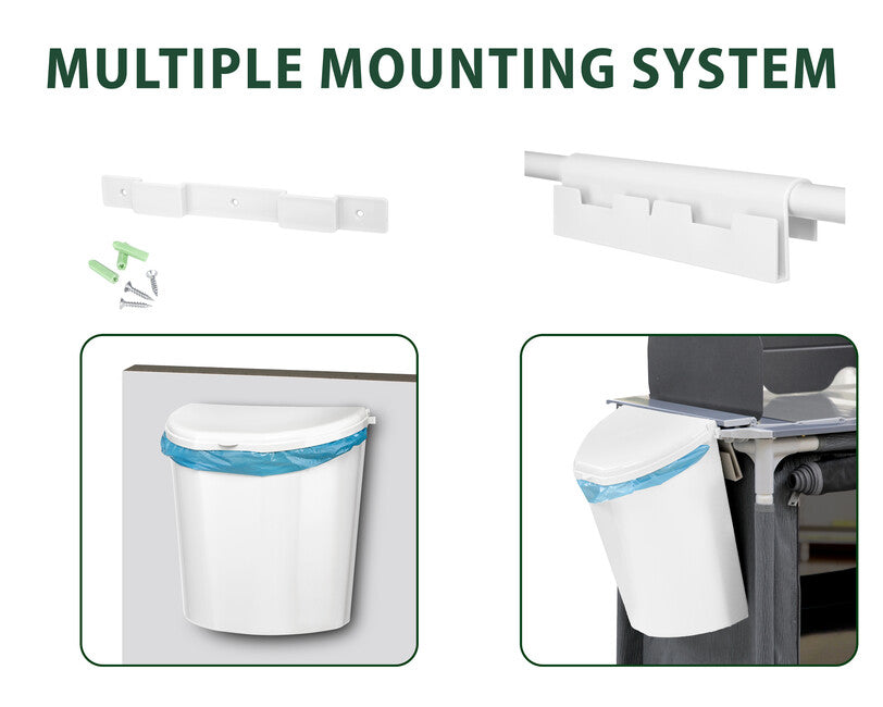 Brunner Trash Bin, White