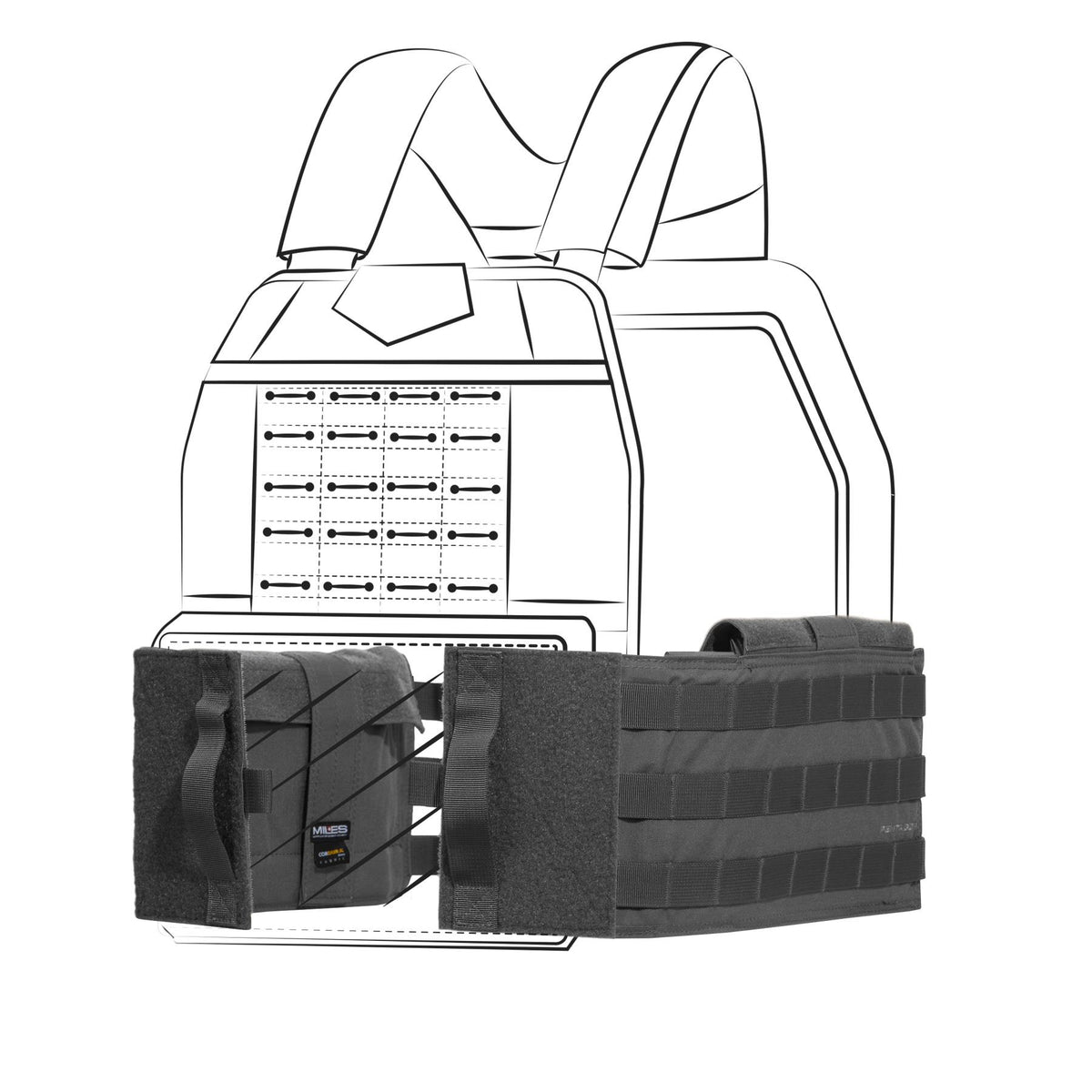 Pentagon modularer Gürtel k veste Combat, grau