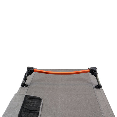 BasicNature Κρεβάτι Κατασκήνωσης Υπερυψωμένο, 190 cm, γκρι